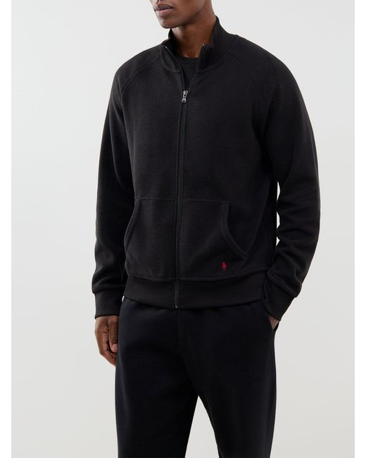 Polo Ralph Lauren Black Blend Full-Zip Lounge Sweatshirt for men