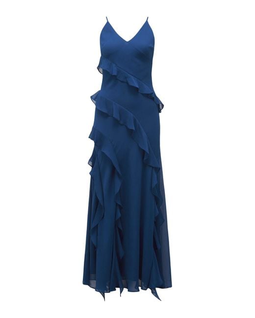 Forever New Blue Women's Poppy Ruffle Gown