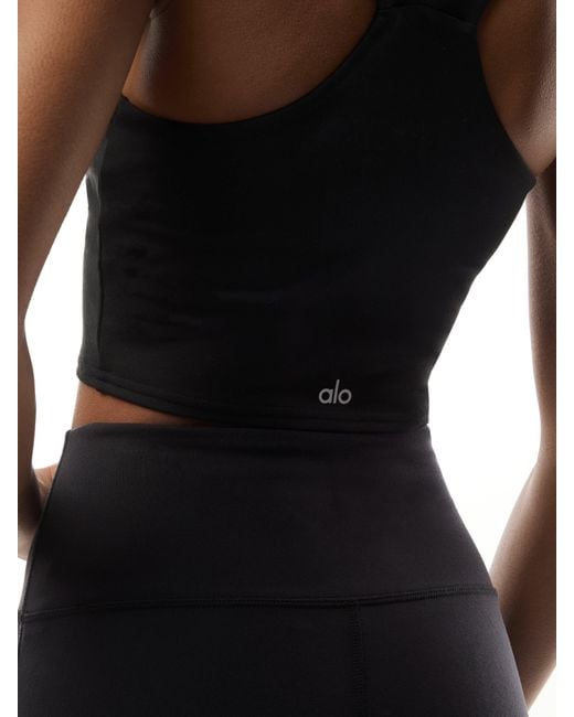 Alo Yoga Airbrush Real Bra Tank in Black | Lyst UK