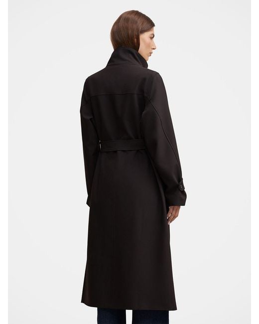Forever New Black Florence Funnel Neck Trench Coat
