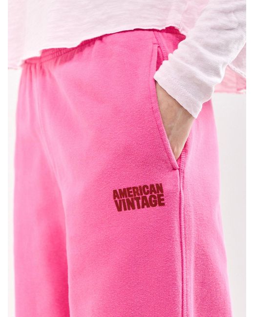 American Vintage Pink Plizzy Sweatpants