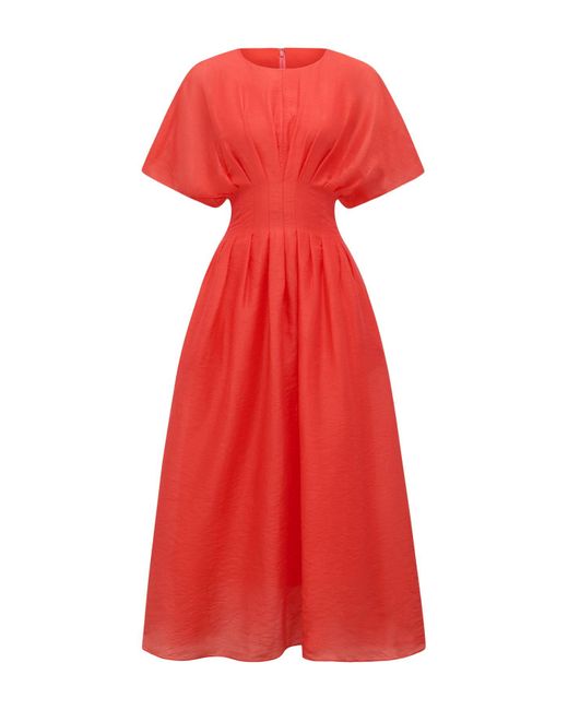 Forever New Red Eve Seam Detail Midi Dress