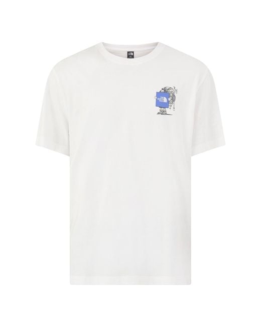 The North Face White Gear Up Get Out Relaxed Graphic T-Shirt for men