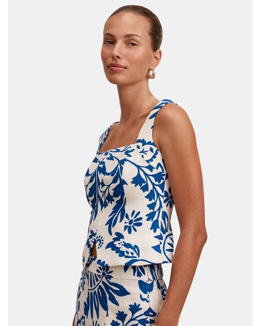 Forever New Blue Darcy Printed Top