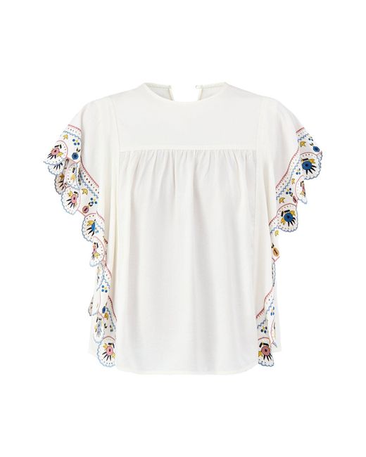 Isabel Marant White Marlie-Gb Blouse Cream