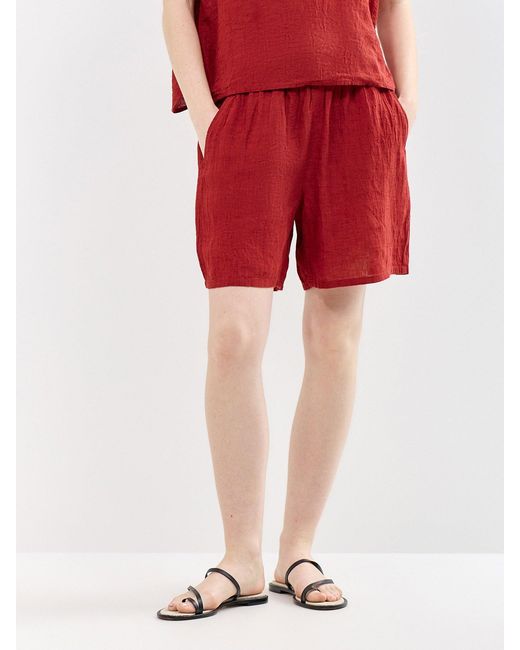 Eileen Fisher Red Walking Shorts
