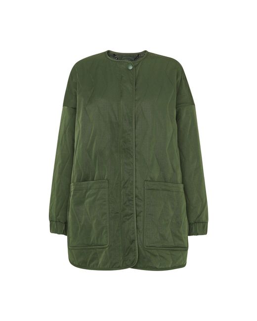 Whistles Green Women's Esther Quilted Coat