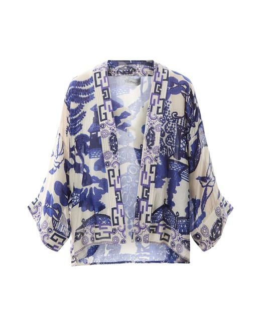One Hundred Stars Blue Women's Kimono