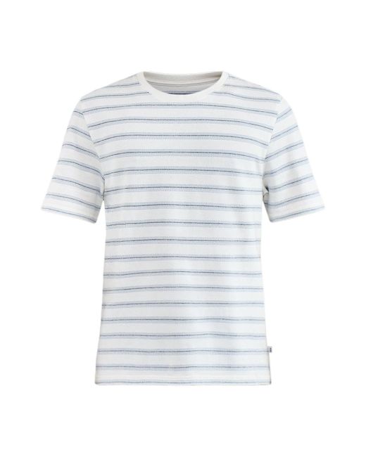 Wax London White Dean Stitch Stripe T-Shirt for men
