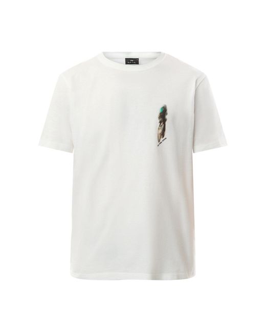 Paul Smith White Cyclist Silhouette T-Shirt for men