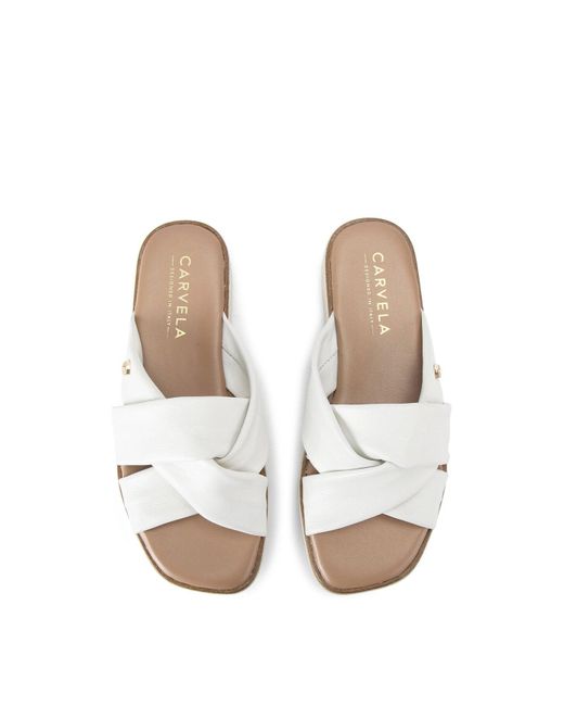 Carvela Kurt Geiger White Vita Cross Strap