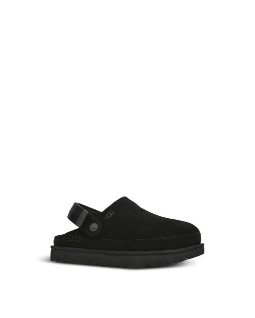 Ugg Black Goldenstar Suede Clogs