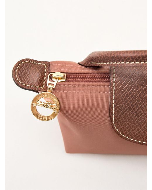 Longchamp Pink Le Pliage Original Pouch Recycled Canvas Bag