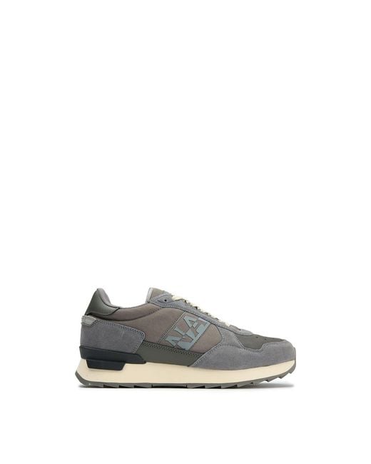 Napapijri White Stab Suede Trainers for men