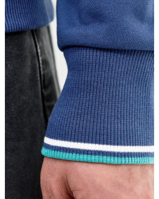 Fred Perry Blue Crew Neck Sweatshirt for men