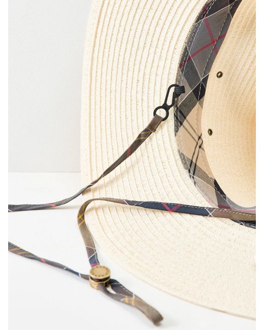 Barbour White Kirkstone Fedora Summer Hat Cream for men