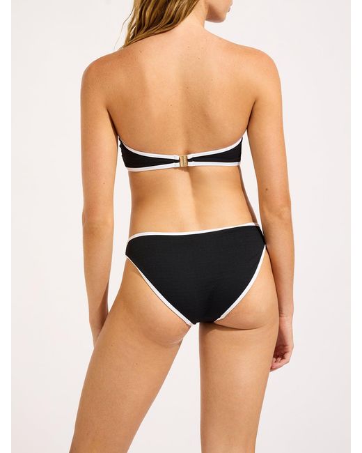 Seafolly Black Hipster Pant Solid Bikini Bottom