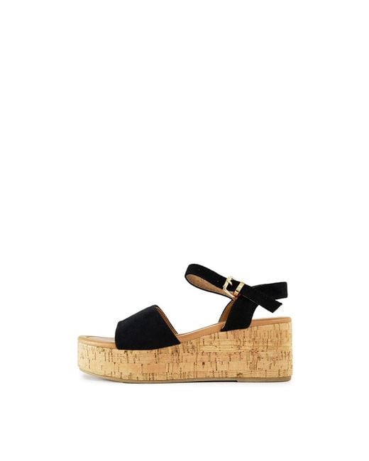 V.Gan Black Gotu Cork Wedge Sandals