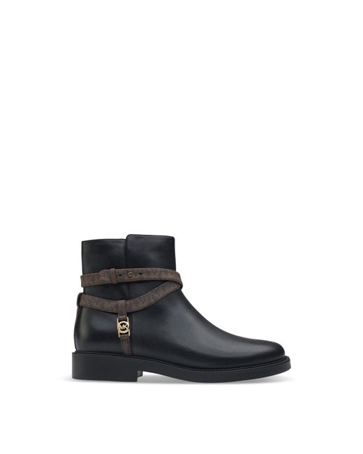 Michael Kors White Abigail Flat Ankle Boots