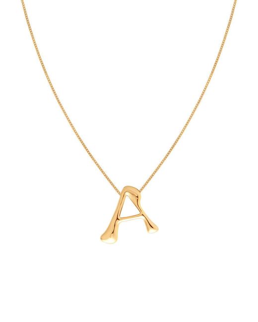 Astrid & Miyu Metallic Initial Bold Pendant Necklace