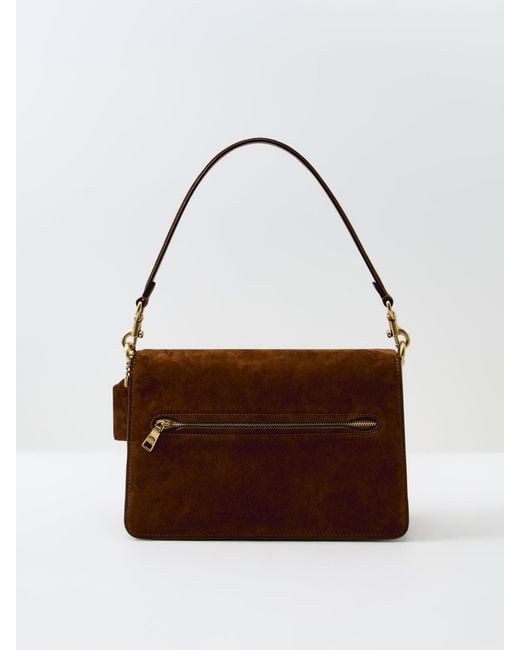 COACH Brown Suede Chain Tabby Shoulder Bag