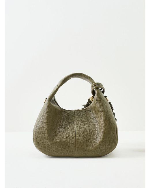 Ganni Green Hobo Mini Tote Bag