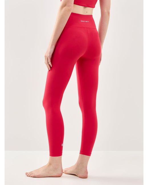 Sweaty Betty Red All Day 7/8 Wrap Waist Leggings