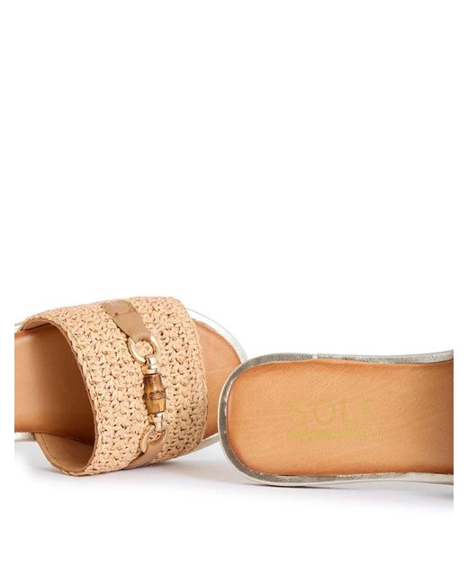 Sole Ldn White Blake Slide Sandals
