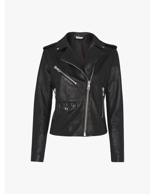 Whistles Black Women's Agnes Pocket Leather Jacket