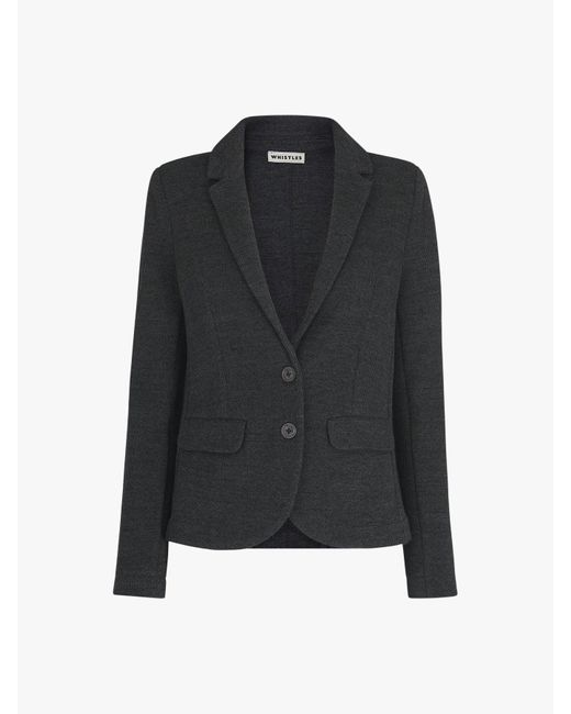 Whistles Black Women's Slim Jersey Jacket