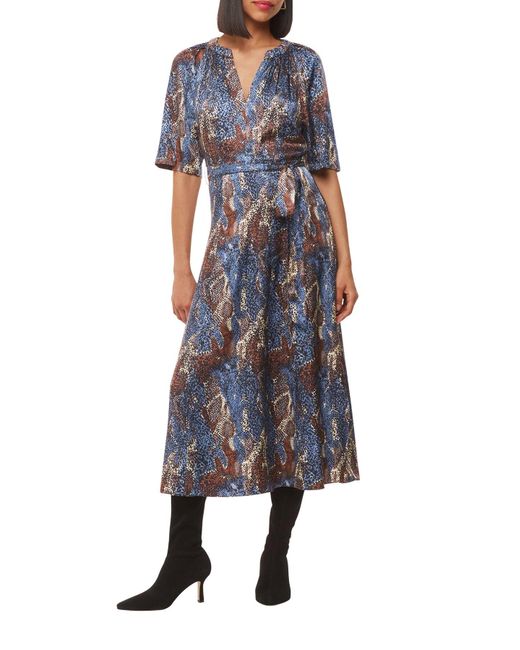 Whistles Gray Women's Marlow Dashed Snake Dress