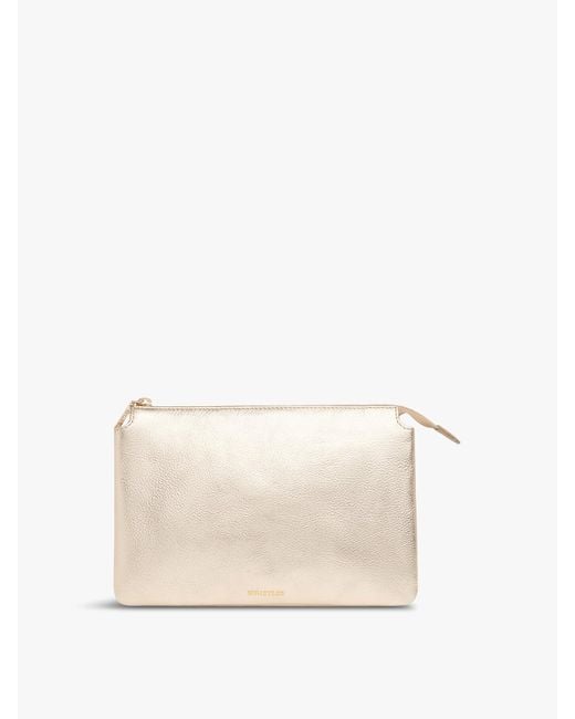 Whistles Natural Women's Elita Double Pouch Clutch