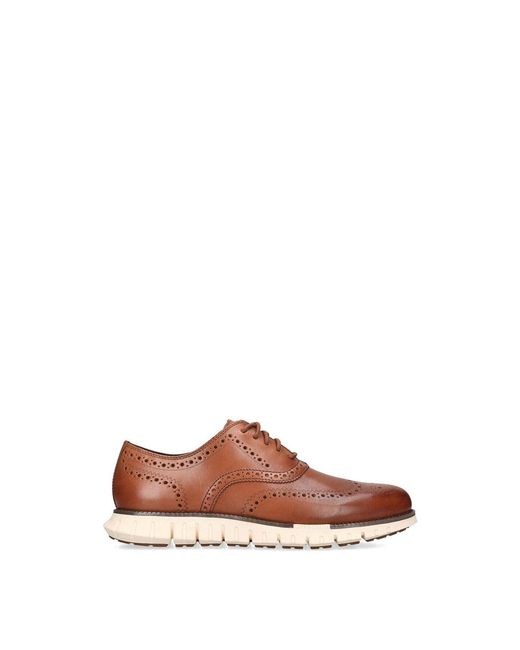 Cole Haan Brown Zerogrand Wingtip Oxfords for men