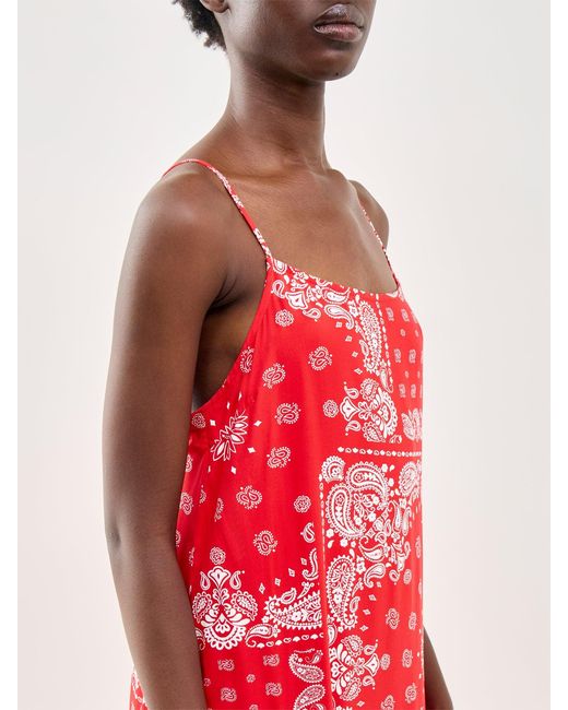 ONLY Red Amber Long Strap Midi Dress Multi