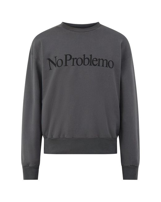 No Problemo Gray Sweatshirt for men