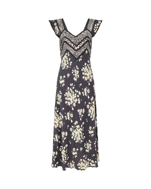 Rixo White Bailee Midi Dress Multi
