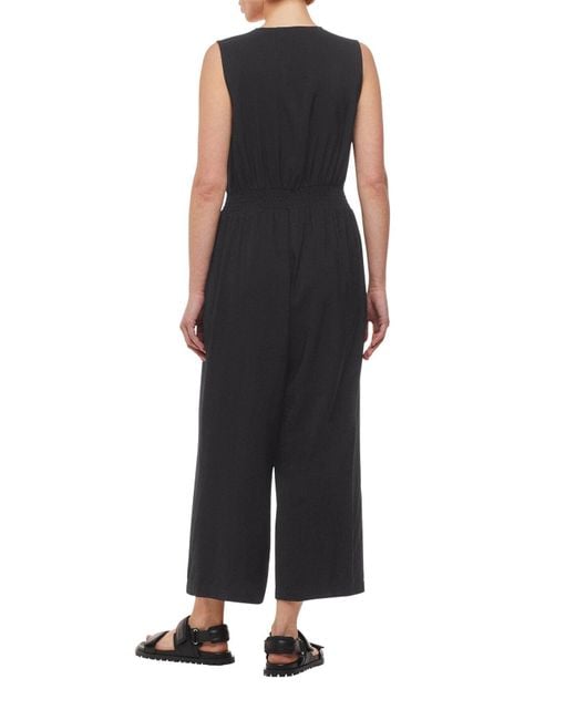 Whistles Black Remmie Cinched Waist Woven Jumpsuit
