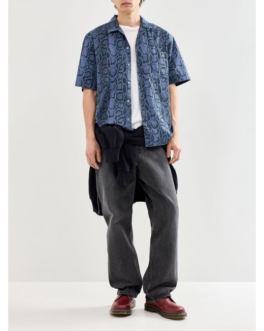 Carhartt Blue Snake Camo Short Sleeve Shirt for men