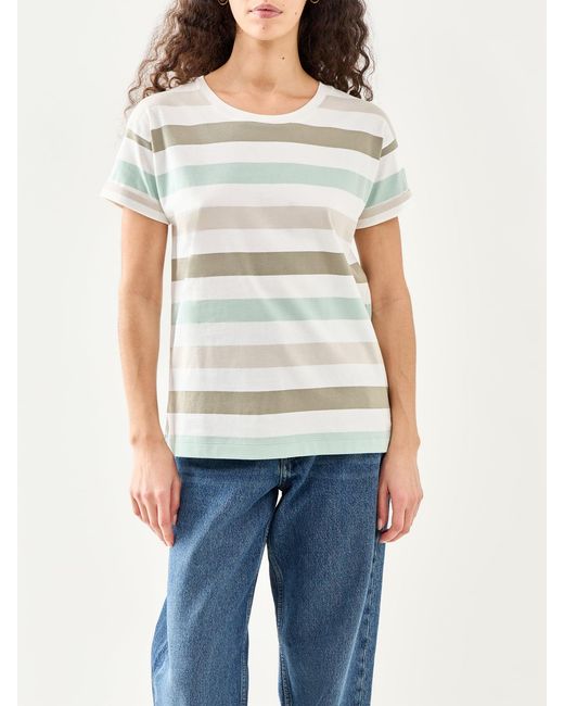 Barbour White Lyndale Top Multi
