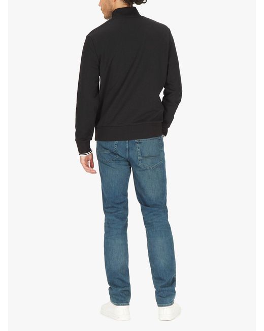Fred Perry Black Half Zip Sweatshirt for men