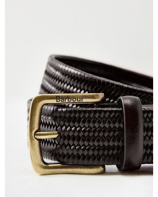 Barbour Blue Stretch Woven Belt for men
