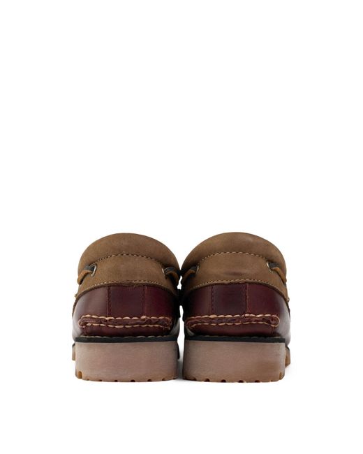 Timberland Brown Authentic Three Eye Shoes for men