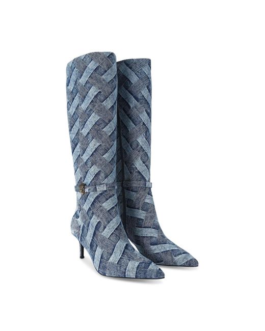 Kurt Geiger Blue Kensington Flexi Knee-High Boots