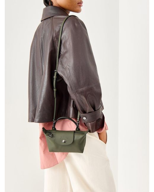 Longchamp Green Le Pliage Extra Small Pouch Bag