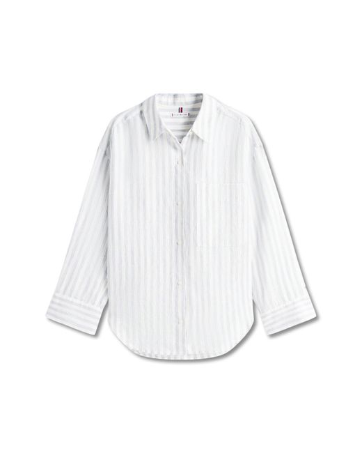 Tommy Hilfiger White Oversized Fit Shirt