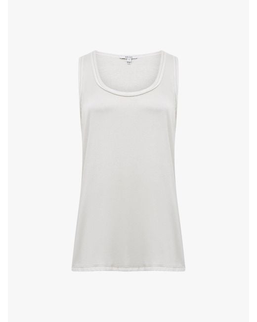 Reiss White Riley Silk Front Vest