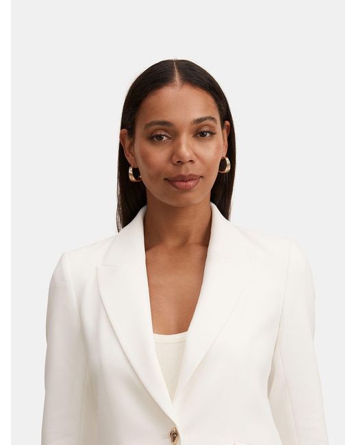 Forever New White Trixie Button Blazer