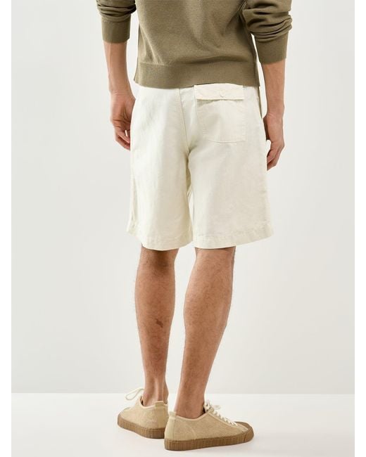 Belstaff White Maritime Shorts Cream for men