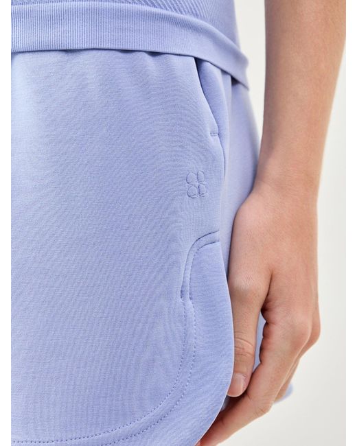 Sweaty Betty Blue Sand Wash Cloudweight High Waisted Shorts