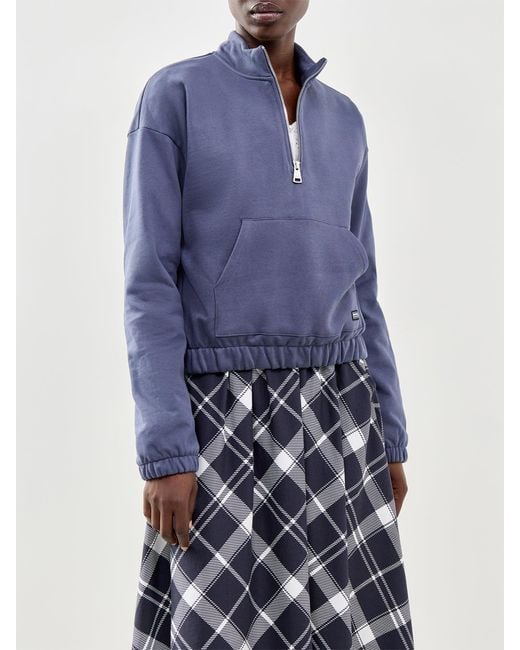 Barbour Blue Nova Half Zip Sweatshirt